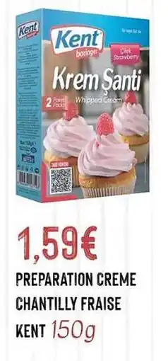 Hmarket Preparation creme chantilly fraise kent offre