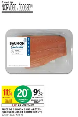 Intermarché Express Filet de saumon sans arêtes producteurs et commercants offre