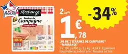 E.Leclerc "MADRANGE" Lot de 2 terrines de campagne offre