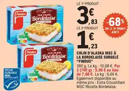 E.Leclerc "FINDUS" Colin d'alaska msc à la bordelaise surgelé offre
