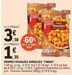 E.Leclerc "FINDUS" Pommes rissolées surgelées offre