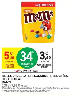 Intermarché Express Billes chocolatées cacahuète enrobées de chocolat m&m's offre