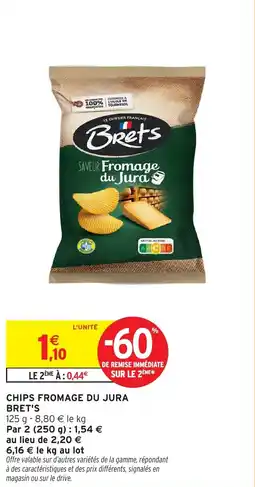 Intermarché Express Chips fromage du jura bret's offre
