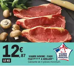 E.Leclerc Viande bovine : faux filet a griller offre
