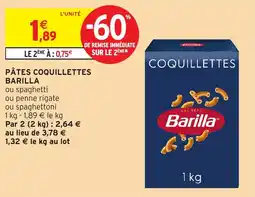 Intermarché Express Pâtes coquillettes barilla offre