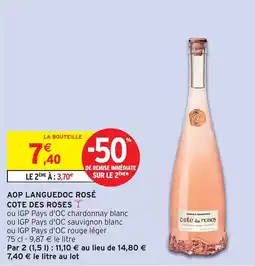 Intermarché Express Aop languedoc rosé cote des roses offre