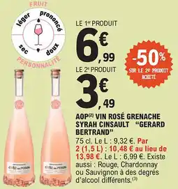 E.Leclerc "GERARD BERTRAND" Aop vin rosé grenache syrah cinsault offre