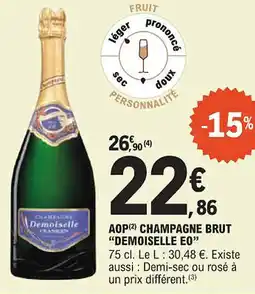 E.Leclerc "DEMOISELLE EO" Aop champagne brut offre