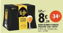 E.Leclerc "LEFFE" Bière blonde d'abbaye prestige 1240 offre
