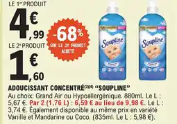 E.Leclerc “SOUPLINE” Adoucissant concentré offre