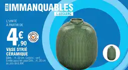 E.Leclerc Vase strié céramique offre