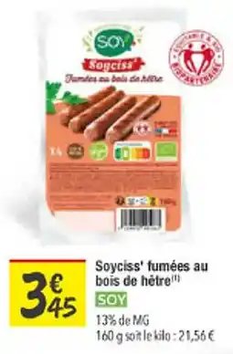 Les Comptoirs de la Bio SOY Soyciss' fumées au bois de hêtre offre