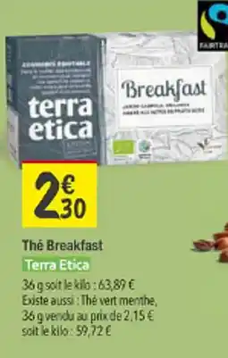 Les Comptoirs de la Bio TERRA ETICA he Breakfast offre
