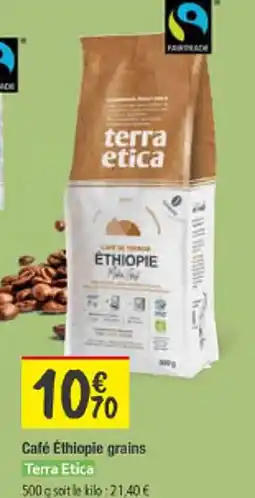 Les Comptoirs de la Bio TERRA ETICA Café Éthiopie grains offre