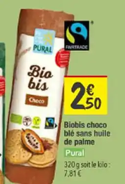Les Comptoirs de la Bio PURAL Biobis choco blé sans huile de palme offre