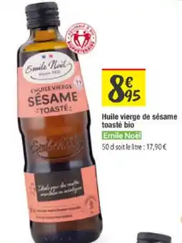 Les Comptoirs de la Bio EMILE NOEL Huile vierge de sésame toasté bio offre