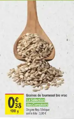 Les Comptoirs de la Bio Graines de tournesol bio vrac La Sélection des Comptoirs offre