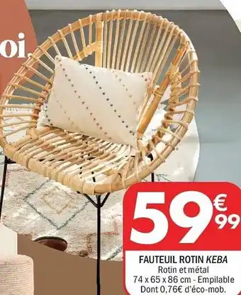 La Foir'Fouille Fauteuil rotin keba offre