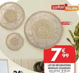 La Foir'Fouille Lot de décorations murales seagrass offre