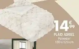 La Foir'Fouille Plaid adriel polyester 160 x 120 cm offre