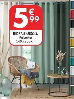 La Foir'Fouille Rideau absolu polyester 140 x 260 cm offre