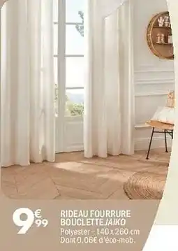 La Foir'Fouille Rideau fourrure bouclette jaiko offre