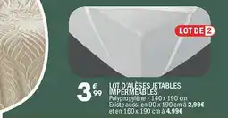 La Foir'Fouille Lot d'alèses jetables impermeables offre