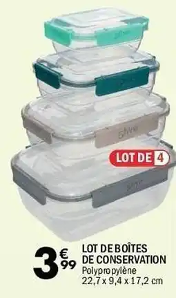 La Foir'Fouille Lot de boîtes de conservation polypropylène offre