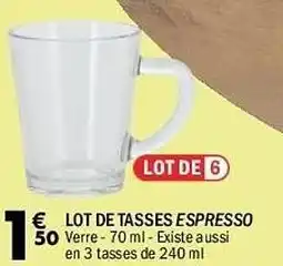 La Foir'Fouille Lot de tasses espresso offre