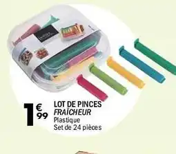 La Foir'Fouille Lot de pinces fraîcheur plastique offre