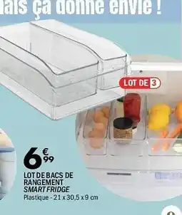 La Foir'Fouille Lot de bacs de rangement smart fridge offre