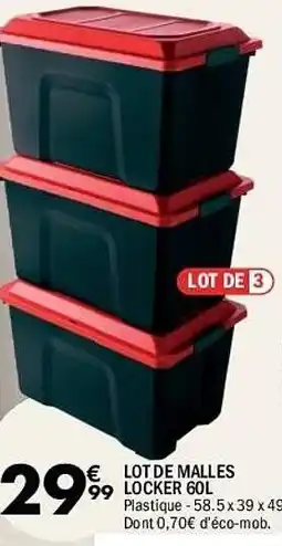 La Foir'Fouille Lot de malles locker offre