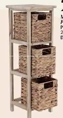 La Foir'Fouille Meuble 3 paniers paulownia offre