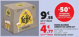 Maximarché Biere blonde abbaye de leffe 6,6° offre