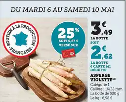 Maximarché Asperge violette offre