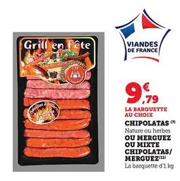 Maximarché Chipolatas ou mixte chipolatas merguez (11) offre