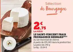 Maximarché Le saint-vincent frais fromagerie bernard offre