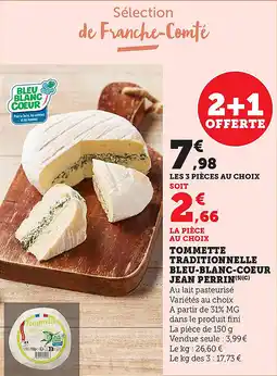 Maximarché Tommette traditionnelle bleu blanc coeur jean perrin offre