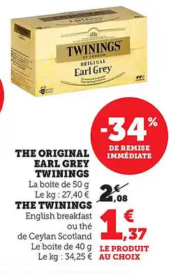 Maximarché The original earl grey twinings offre