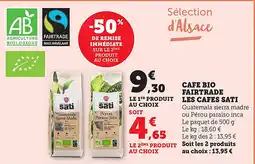 Maximarché Cafe bio fairtrade les cafes sati offre