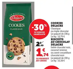 Maximarché Cookies delacre offre