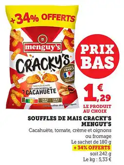 Maximarché Souffles de mais cracky's menguy's offre