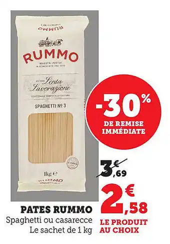 Maximarché Pates rummo offre