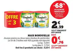Maximarché Mais bonduelle offre