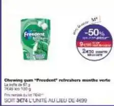 Monoprix Freedent - chewing gum presdent offre
