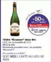 Monoprix Cidre offre