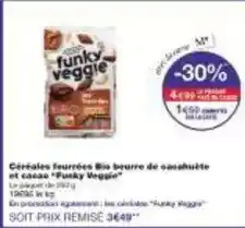 Monoprix Funky veggie - cereales bio beurre de anahuete et cacao offre