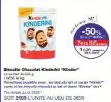 Monoprix Kinder - biscuits chocolat ini offre