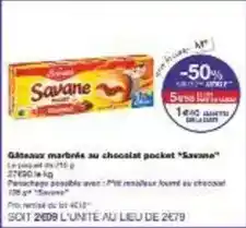 Monoprix Pocket - marbrée au chocolat offre