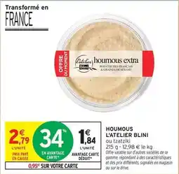 Intermarché Blini - houmous l'atelier offre